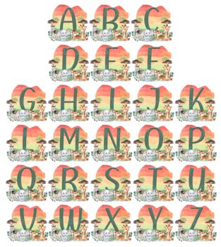 Jungle Sunset Safari Any Letter 5cm Icing Discs, 2 of 2