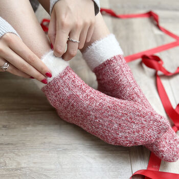 Embroidered Cosy Cuff Socks, 4 of 8