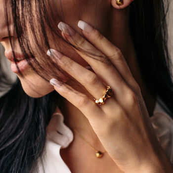 Asymmetric Gold Plated Silver Shard Ring, 2 of 5