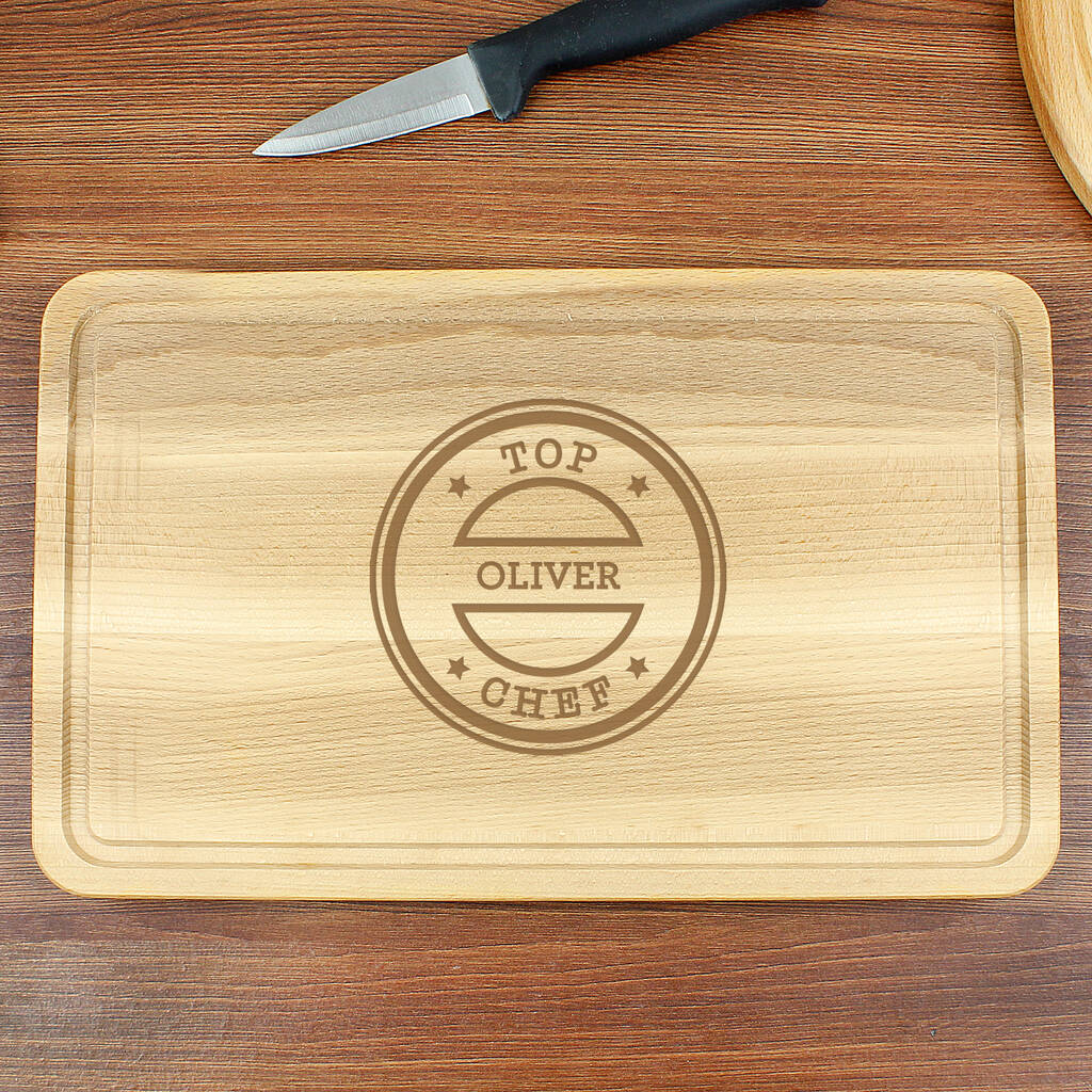 Personalised Top Chef Chopping Board By Blackdown Lifestyle