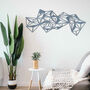 3D Polygon Panorama: Wooden Wall Art For Modern Office, thumbnail 9 of 12