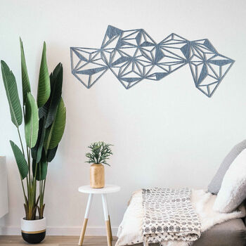 3D Polygon Panorama: Wooden Wall Art For Modern Office, 9 of 12
