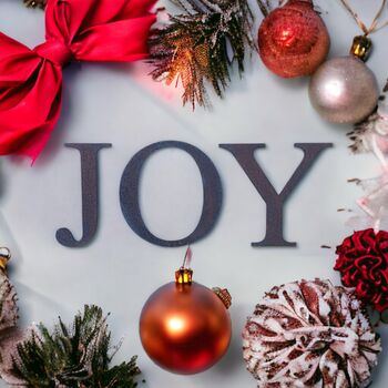 Joy Christmas Decoration For The Fireplace Or Mantle, 5 of 5