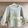 Personalised Name Knitted Cotton Jumper – Gift For Little Ones, thumbnail 2 of 12