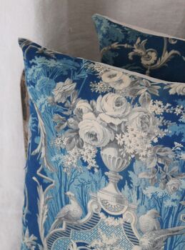 Blue And Grey Vintage Toile Scatter Cushion, 5 of 7