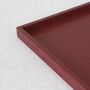 Handmade Dark Red Wooden Serving Tray, Lacquered Ottoman Cover Tray, thumbnail 9 of 11