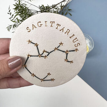 White Zodiac Constellation Star Sign Coasters, 7 of 8