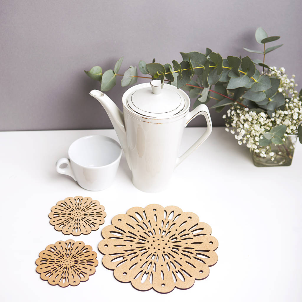 Eco Friendly Artisan Placemats And Coasters Set, 1 of 3