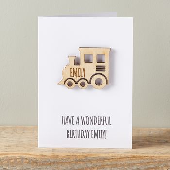 Personalised Children's Train Card, 4 of 7
