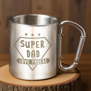 Personalised Super Dad Stainless Steel Mug, 3 of 5