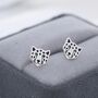 Leopard Stud Earrings In Sterling Silver, thumbnail 5 of 12