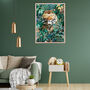 Tiger And Gold Jungle With Sunglasses Wall Art Print, thumbnail 6 of 7