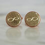 Bronze And Copper Infinity Cufflinks, thumbnail 4 of 6