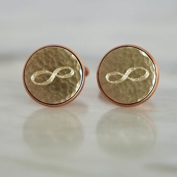 Bronze And Copper Infinity Cufflinks, 4 of 6