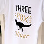 Personalised 'Threerex' White T Shirt, thumbnail 2 of 3