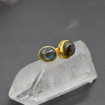 Labradorite Sterling Silver Stud Earrings, 5 of 9