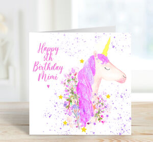 Personalised Unicorn Birthday Card By Free Hand Free Mind ...