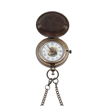 The Britannia Custom Half Hunter Pocket Watch For Graduation Gift, 3 of 11
