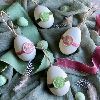 Hanging Goose Egg With Personalised Wax Seal, 2 of 9