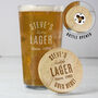 Beer Gifts For Him Pint Glass, Coaster And Opener, thumbnail 1 of 9