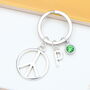 Personalised Peace Sign Keyring, thumbnail 1 of 9