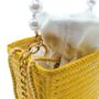 Tuparro Yellow Small Handwoven Straw Basket Bag, thumbnail 4 of 7