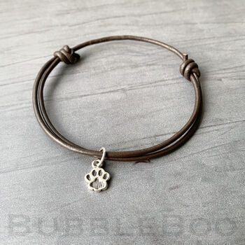 Paw Charm Bracelet. Solid Sterling Silver Charm, 10 of 10
