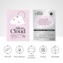 Silver Cloud Heart Print Satin Pillowcase With Silver Ions, thumbnail 2 of 4