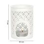 White Lattice Cut Oil Burner, thumbnail 2 of 5