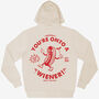 Onto A Wiener Unisex Vanilla Hoodie With Hot Dog Logo, thumbnail 2 of 2