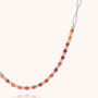 Gem Shine Carnelian Necklace With Paperclip Chain, thumbnail 3 of 7