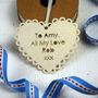 Personalised Papercut Heart Gift Tag, thumbnail 2 of 3