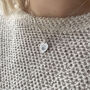 Sterling Silver Engraved Print Mini Heart Necklace, thumbnail 2 of 9