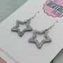 Small Star Glitter Resin Earrings, thumbnail 5 of 12