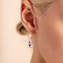 Real Ruby And Recycled Silver Hoop Earrings, thumbnail 1 of 7