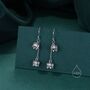 Sterling Silver Lily Of The Valley Dangle Earrings, thumbnail 1 of 10