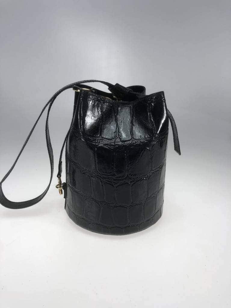 Leather Crossbody Croc Bucket Personalised By Magpie Decor ...