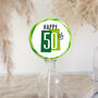 Happy 50th Birthday Colour Block Lollipop, thumbnail 1 of 3