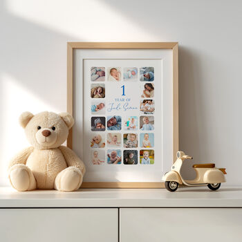 Personalised Baby’s First Year Photo Collage Print, 2 of 8