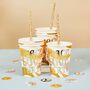 Eight Peace Love Party Paper Cups, thumbnail 1 of 3