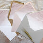 Dusky Pink Vellum Tag Wedding Invitations, thumbnail 5 of 6