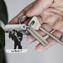 Keepsake Falling For You Keyring With Photo Plate, thumbnail 1 of 2