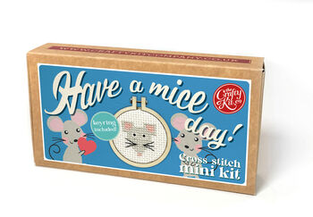 Have A Mice Day! Mini Matchbox Cross Stitch Kit, 3 of 6