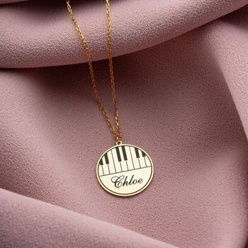 Personalised Piano Necklace With Name, 4 of 10