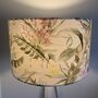 Colourful Flowers With Sage Green Cotton Lampshade, thumbnail 2 of 6