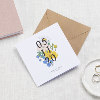Personalised Floral Special Date Card, 2 of 2