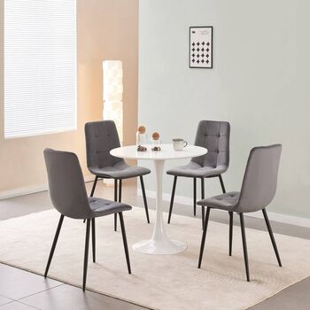 Modern Velvet Dining Chair Set: Upholstered Kitchen, 5 of 6