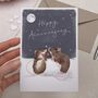 Cute Traditional Mice In Love Anniversary Card, thumbnail 2 of 2