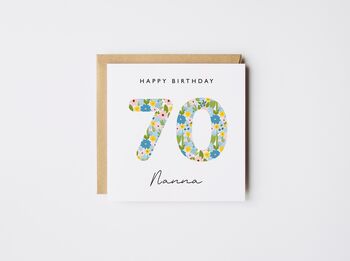 Personalised Happy 50th Birthday Card Liberty Style *Age Options, 8 of 10