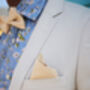 Mens Beige Gingham Print Pocket Square, thumbnail 12 of 12